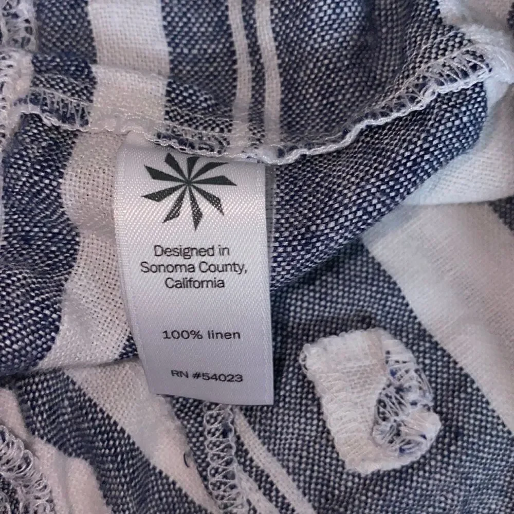 ATHLETA Blue and White Linen Shorts-0